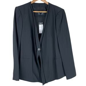Piazza Sempione NWT Black Wool Blend Blazer Size 44 (US Size 8) Made in Italy